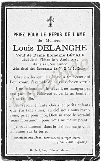 Delanghe Louis veuf Decalf