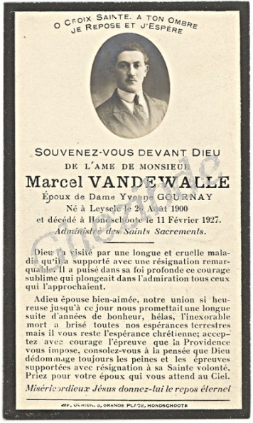 Vandewalle Marcel epoux Gournay