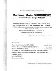 Duribreux Maria veuve Ameloot