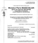 Masschelier Pierre epoux Decoster