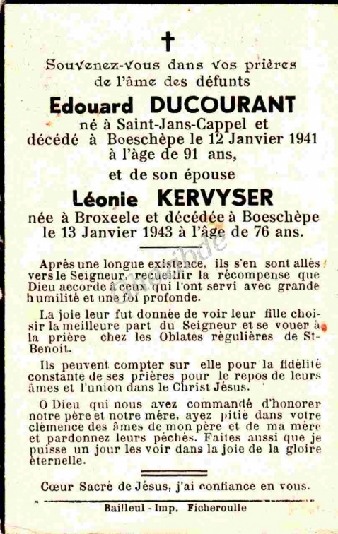 Ducourant Edouard epoux Kervyser
