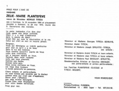 PLANTEFEVE Zélie Marie veuve TITECA