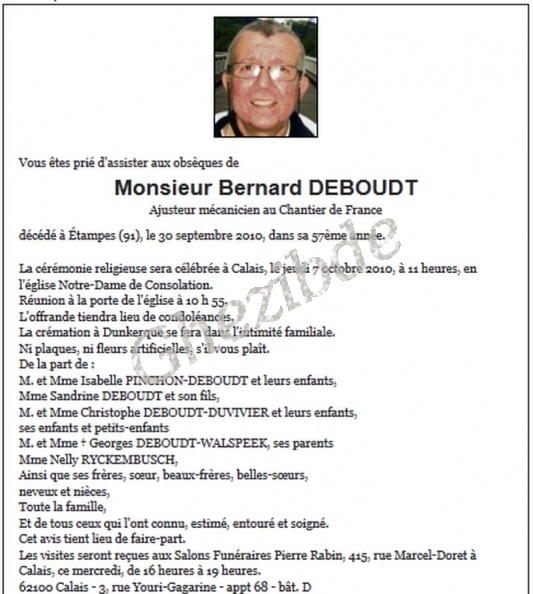 DEBOUDT Bernard