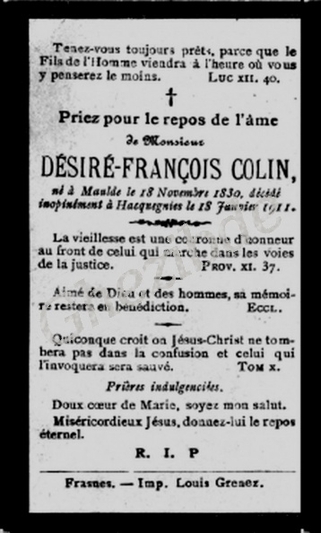 COLIN Désiré François
