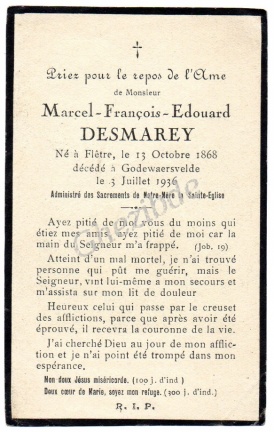 DESMAREY Marcel François Edouard