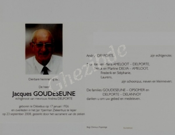 Goudeseune Jacques epoux Delporte