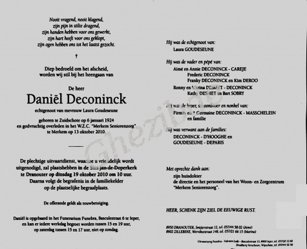 Deconinck Daniel epoux Goudeseune