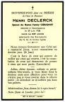 DECLERCK Henri epoux COEUGNIET