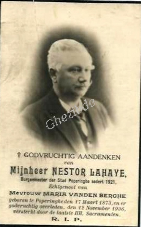 Lahaye Nestor epoux Vandenberghe