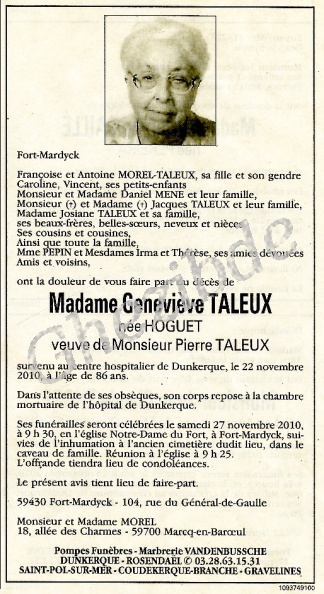 Faire-part Mortuaire HOGUET Geneviève veuve TALEUX Pierre.jpg