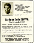 DAUCHY Colette veuve DELVAR