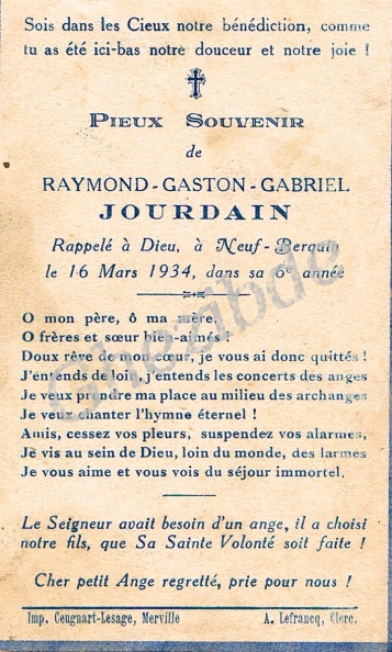 JOURDAIN Raymond Gaston Gabriel
