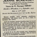 BLAEVOET Jeanne veuve VERVEY