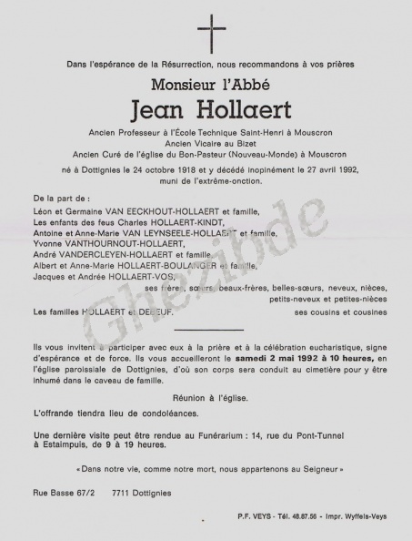 HOLLAERT Jean
