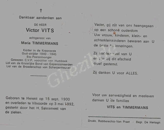 VITS Victor epoux TIMMERMANS