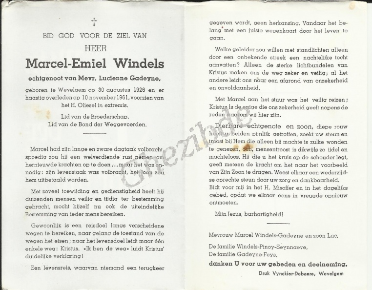 Marcel Emiel Windels 1926-1961