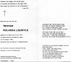Rolanda LOUWYCK o 21-07-1937 a Menen et + 19-01-1986 a Ieper